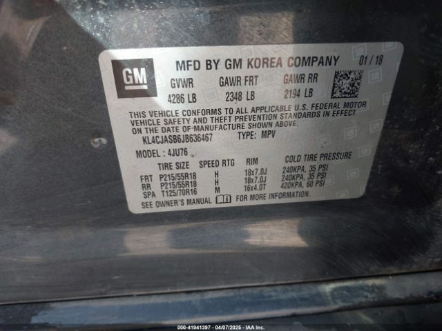 KL4CJASB6JB636467 Buick Encore Preferred
