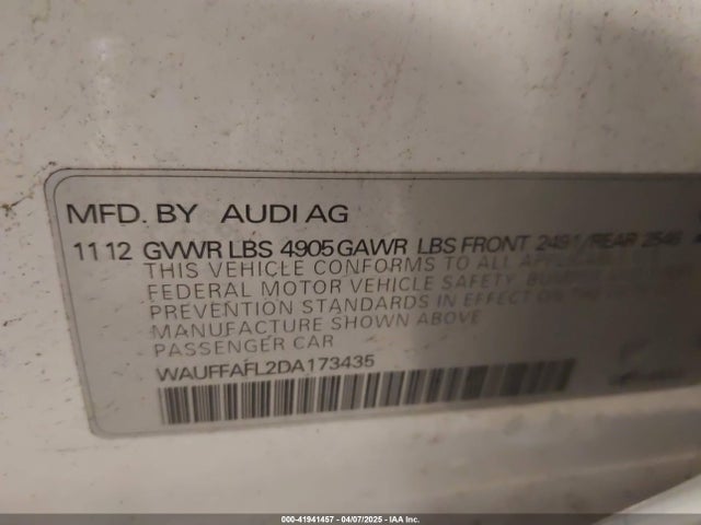 2013 AUDI A4 WAUFFAFL2DA173435 Photo 8
