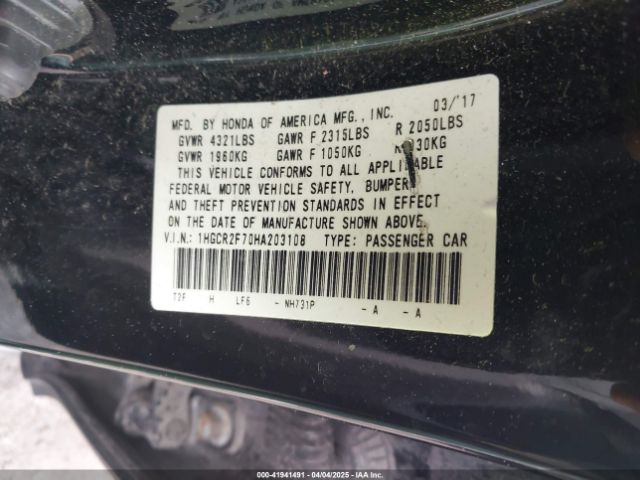1HGCR2F70HA203108 Honda ACCORD EX