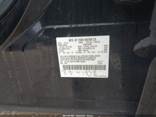2LMTJ6KRXGBL50561 Lincoln Mkx Select