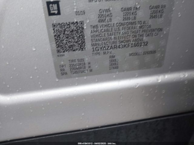 1GYAZAR43KF160132 Cadillac Xt4 Luxury