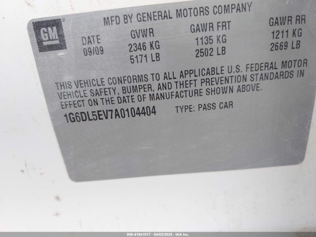 2010 CADILLAC CTS 1G6DL5EV7A0104404 Photo 8