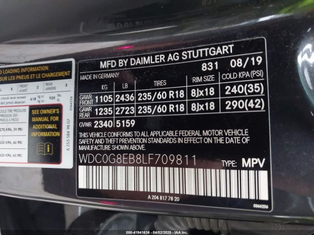 WDC0G8EB8LF709811 Mercedes-Benz Glc 300 4matic