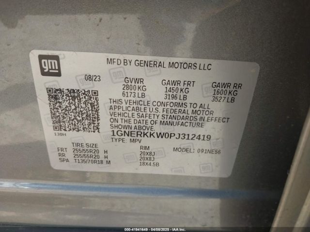1GNERKKW0PJ312419 Chevrolet Traverse Fwd Premier