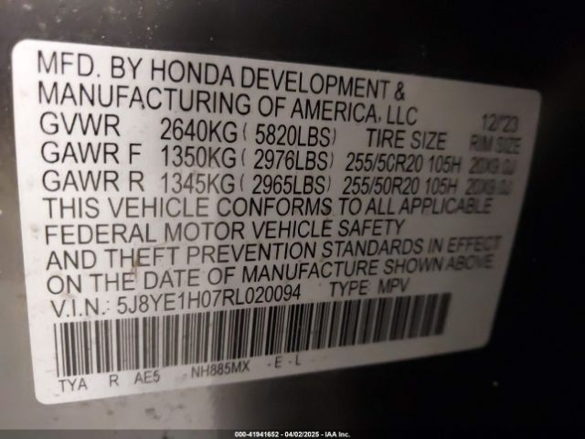 2024 ACURA MDX 5J8YE1H07RL020094 Photo 8