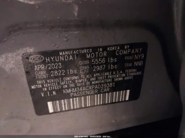 KMHM34ACXPA039381 Hyundai Ioniq 6 Sel