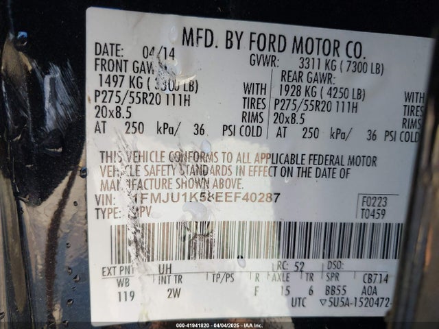 1FMJU1K58EEF40287 Ford Expedition Limited