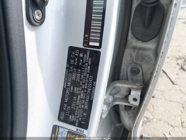 3KPFK4A73HE091453 KIA FORTE LX