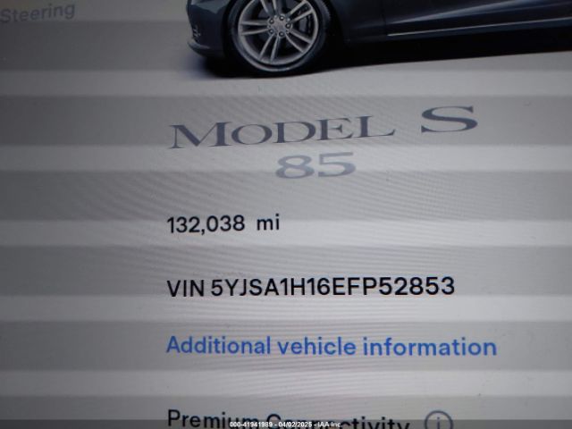 5YJSA1H16EFP52853 Tesla Model S P85