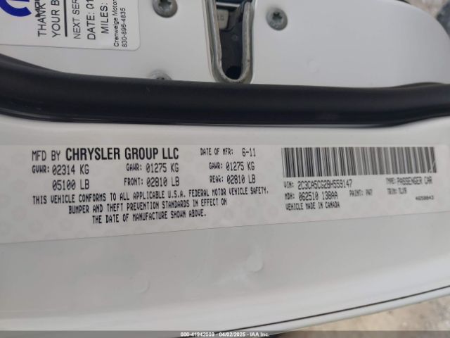 2011 CHRYSLER 300 2C3CA5CG2BH559147 Photo 8