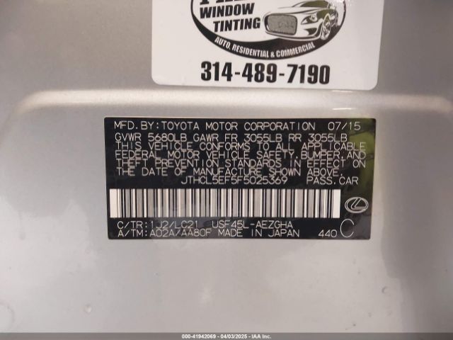 JTHCL5EF5F5025369 Lexus LS 460