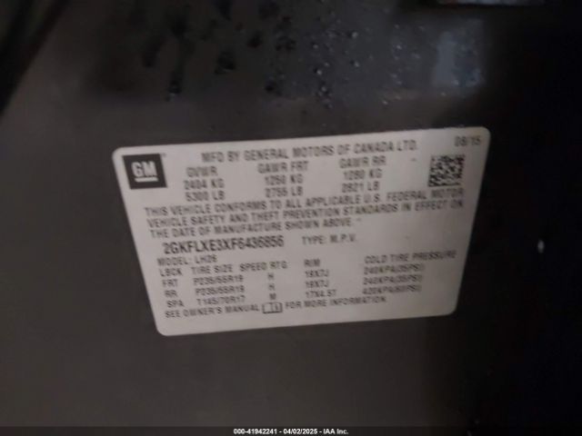 2GKFLXE3XF6436856 GMC Terrain Slt-1