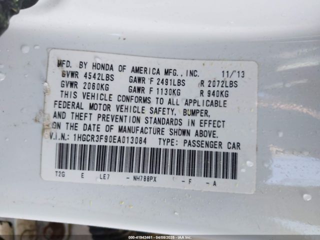 1HGCR3F90EA013084 Honda Accord Touring