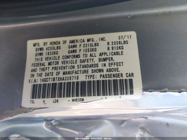 1HGCT1B7XHA009719 Honda ACCORD EX