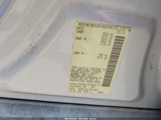 1N4AL3AP5EN338177 Nissan Altima 2.5 S