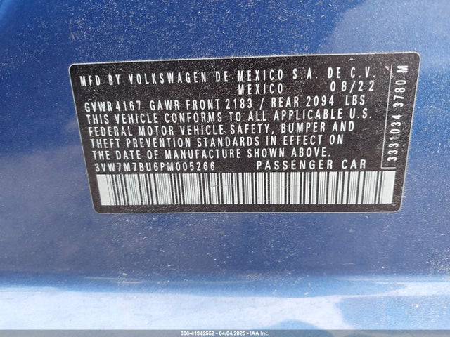 3VW7M7BU6PM005266 Volkswagen Jetta 1.5t Se