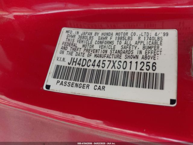 1999 ACURA INTEGRA JH4DC4457XS011256 Photo 8