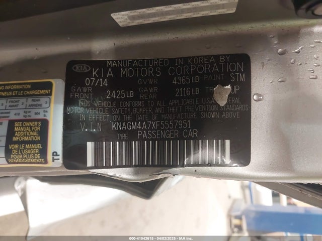 KNAGM4A7XF5557951 KIA Optima Lx