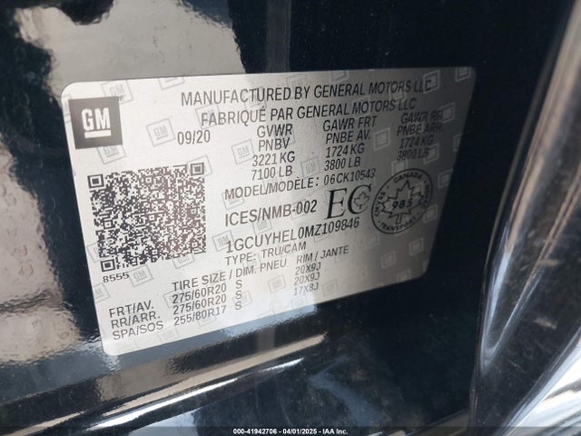 1GCUYHEL0MZ109846 Chevrolet Silverado 1500 4wd  Short Bed High Country/4wd  Standard Bed High Country