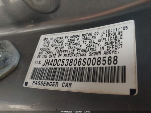 2006 ACURA RSX JH4DC53806S008568 Photo 8