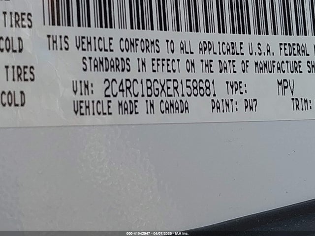 2C4RC1BGXER158681 Chrysler Town & Country Touring