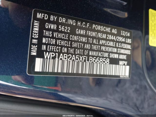 WP1AB2A5XFLB66858 Porsche MACAN S