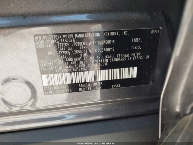 4T3T6RFV7RU161067 Toyota Rav4 Hybrid Se