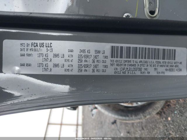 1C4PJMLB1LD537392 Jeep Cherokee Latitude Plus 4x4