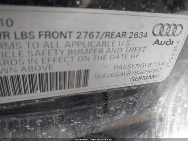 2011 AUDI A6 WAUKGAFB7BN006657 Photo 8