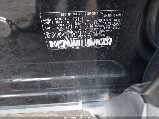 4S4WMARD7L3421934 Subaru Ascent Touring