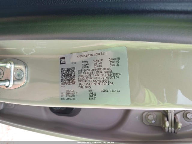 1GCGSDEN1N1149796 Chevrolet Colorado 2wd  Short Box Z71