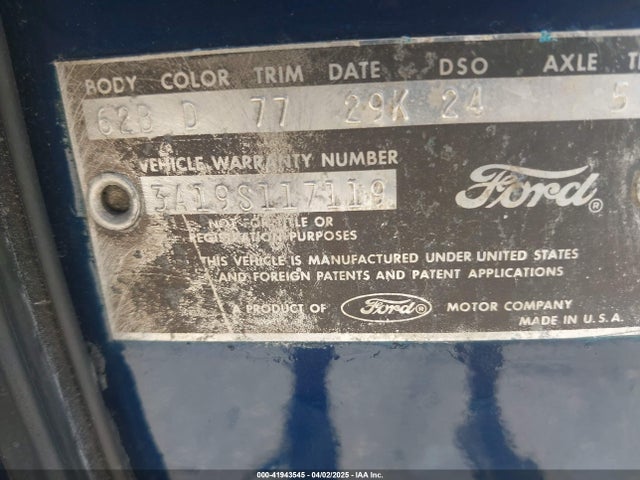 41943545 :رقم المزاد ، 3A19S117119 vin ، 1963 Ford Falcon مزاد بيع