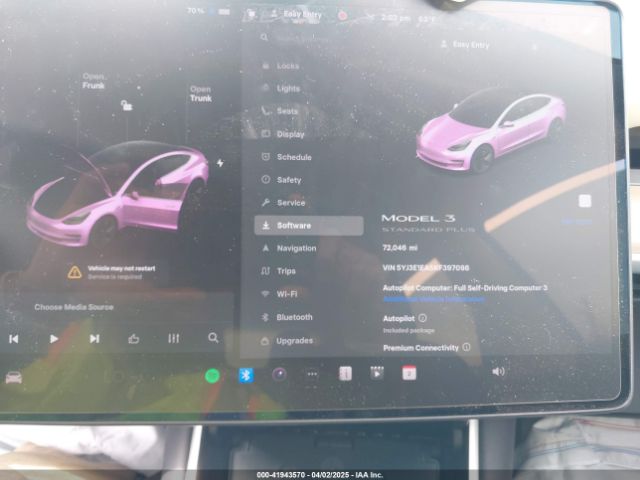 5YJ3E1EA5KF397098 Tesla Model 3 Long Range/mid Range/standard Range/standard Range Plus