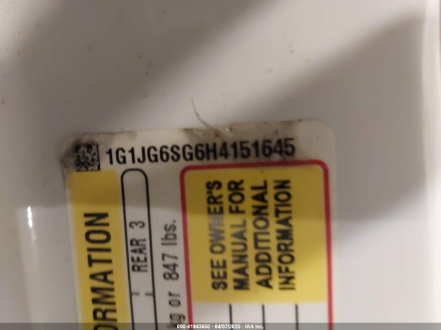 1G1JG6SG6H4151645 Chevrolet Sonic Lt Auto
