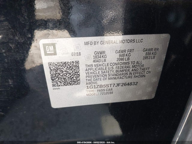 Chevrolet Malibu 1ls 2018 1G1ZB5ST7JF264832 Image 9