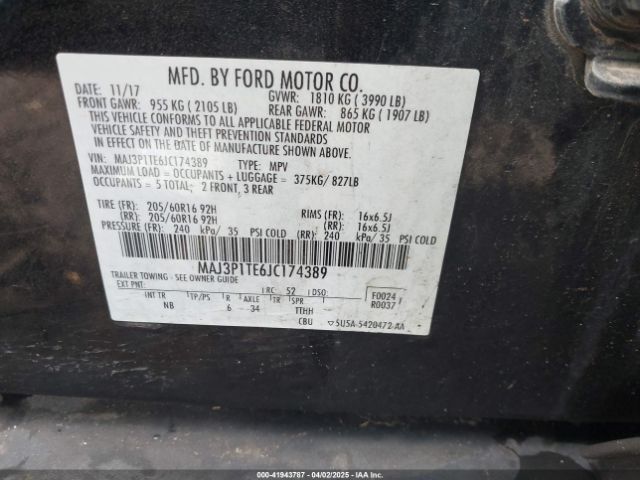 2018 FORD ECOSPORT MAJ3P1TE6JC174389 Photo 8
