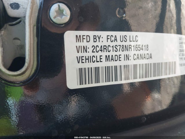 2C4RC1S78NR165418 Chrysler Pacifica Hybrid Limited