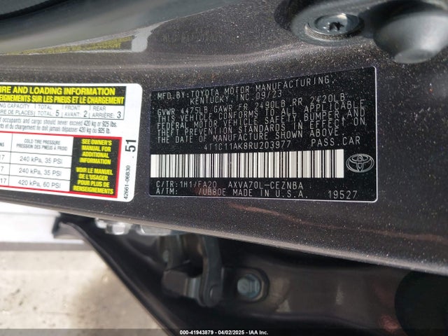 4T1C11AK8RU203977 Toyota CAMRY LE