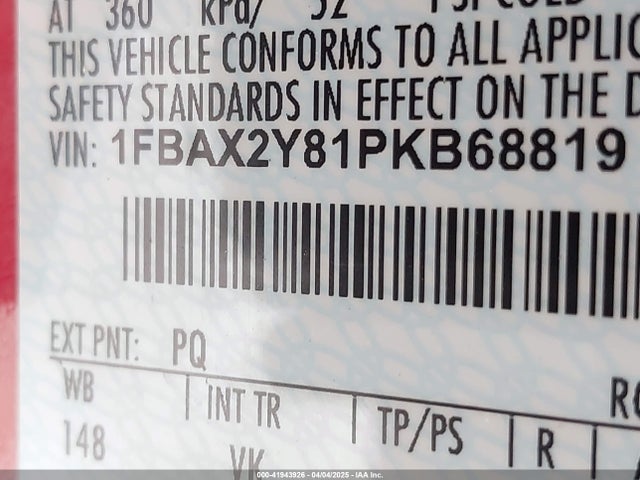 1FBAX2Y81PKB68819 Ford Transit-350 Passenger Van Xl
