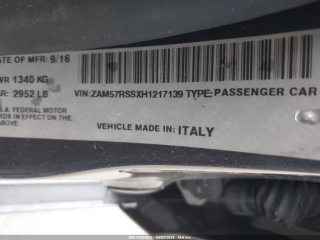 ZAM57RSSXH1217139 Maserati GHIBLI S