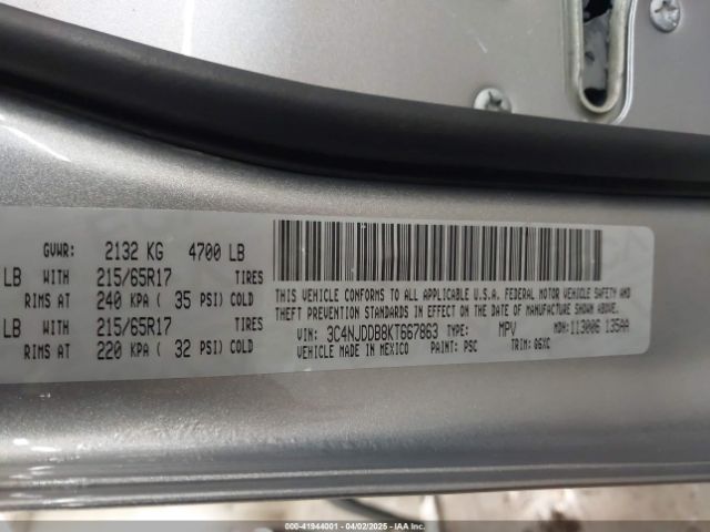 3C4NJDDB8KT667863 Jeep Compass Trailhawk 4x4