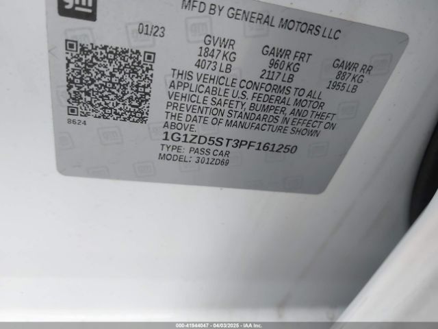 1G1ZD5ST3PF161250 Chevrolet Malibu Fwd 1lt