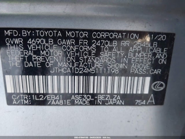 JTHCA1D24M5111198 Lexus IS 300