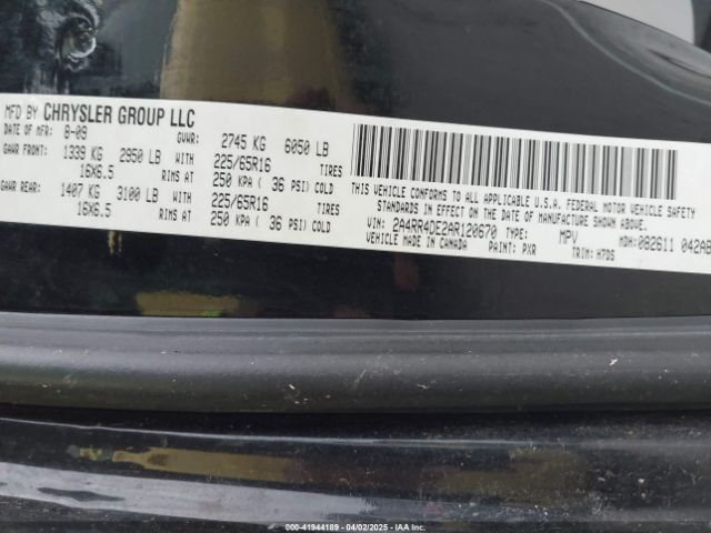 2010 CHRYSLER TOWN & COUNTRY 2A4RR4DE2AR120670 Photo 8