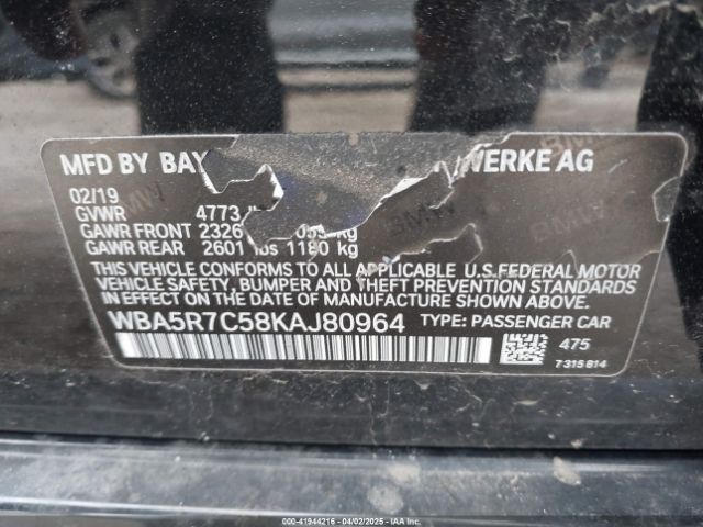 WBA5R7C58KAJ80964 BMW 330i Xdrive