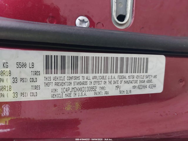 Jeep Cherokee Limited 4x4 2019 1C4PJMDNXKD133952 Image 9