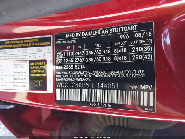 WDC0G4KB5HF144051 Mercedes-Benz Glc 300 4matic