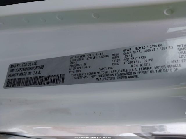 1C4PJXKN0RW363289 Jeep Wrangler 4-door Sport Rhd 4x4