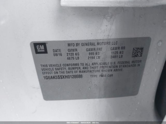 2017 CADILLAC ATS 1G6AK5SSXH0128688 Photo 8