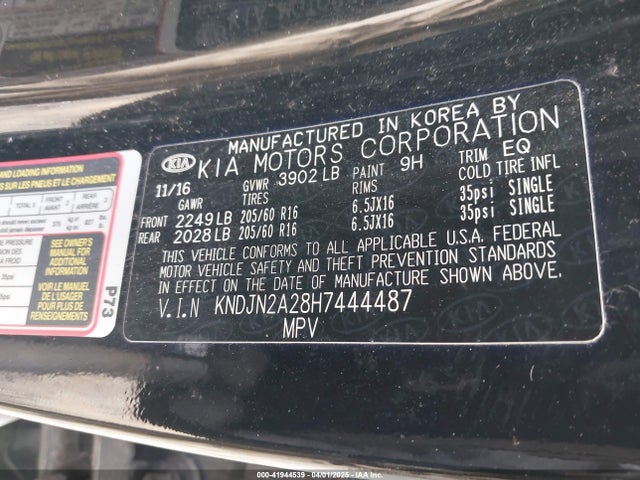 KIA Soul 2017 KNDJN2A28H7444487 Image 9